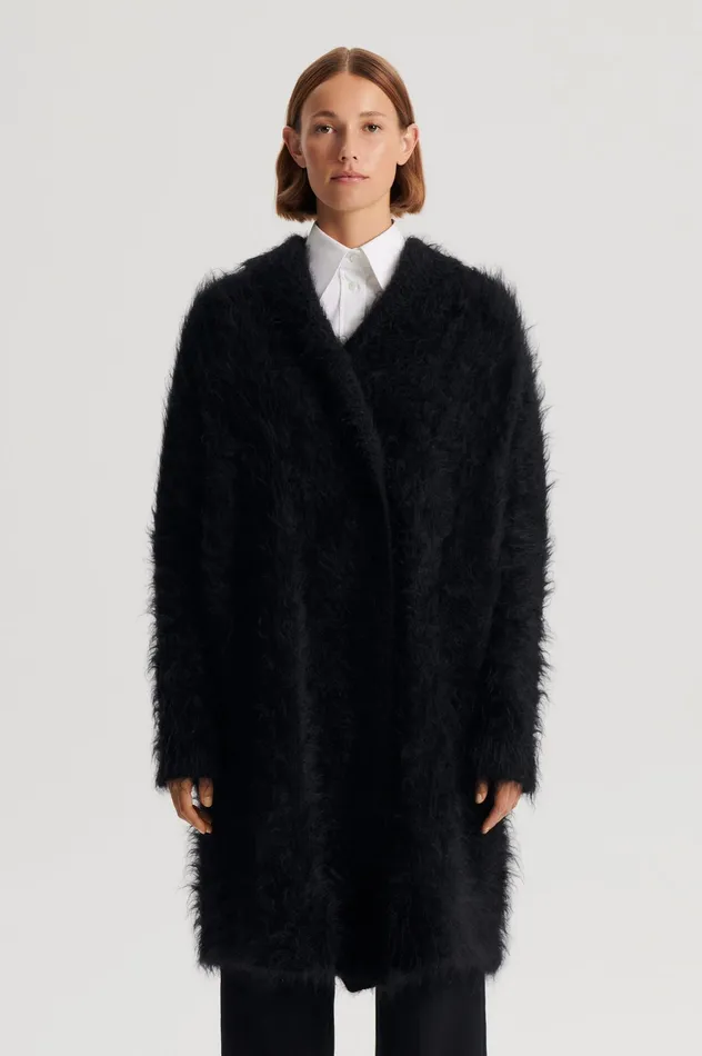 Knitwear BRUSHED MOHAIR CARDIGAN 3 BLACK Scanlan Theodore Women Knitwear BRUSHED MOHAIR CARDIGAN 3 BLACK Scanlan Theodore Women
