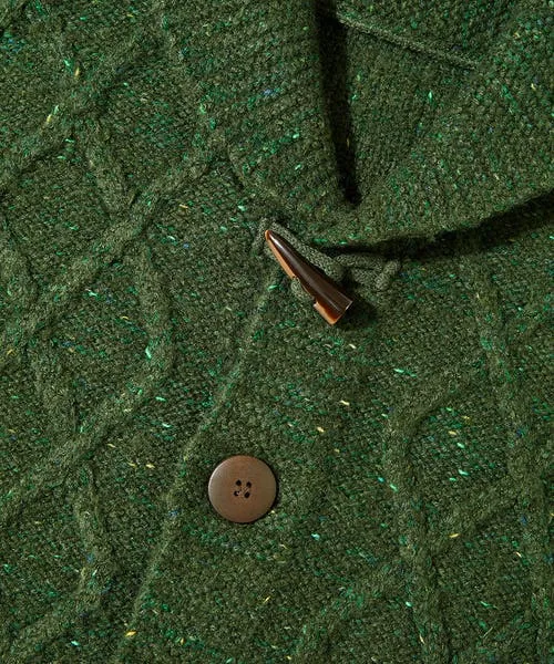Knitwear Cool In Cable Cardigan Green Joebrowns Apparel