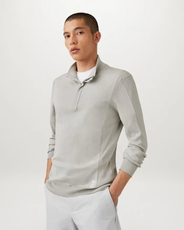 Knitwear Men Belstaff Challenger Quarter Zip Knit Harbour Grey Knitwear Men Belstaff Challenger Quarter Zip Knit Harbour Grey
