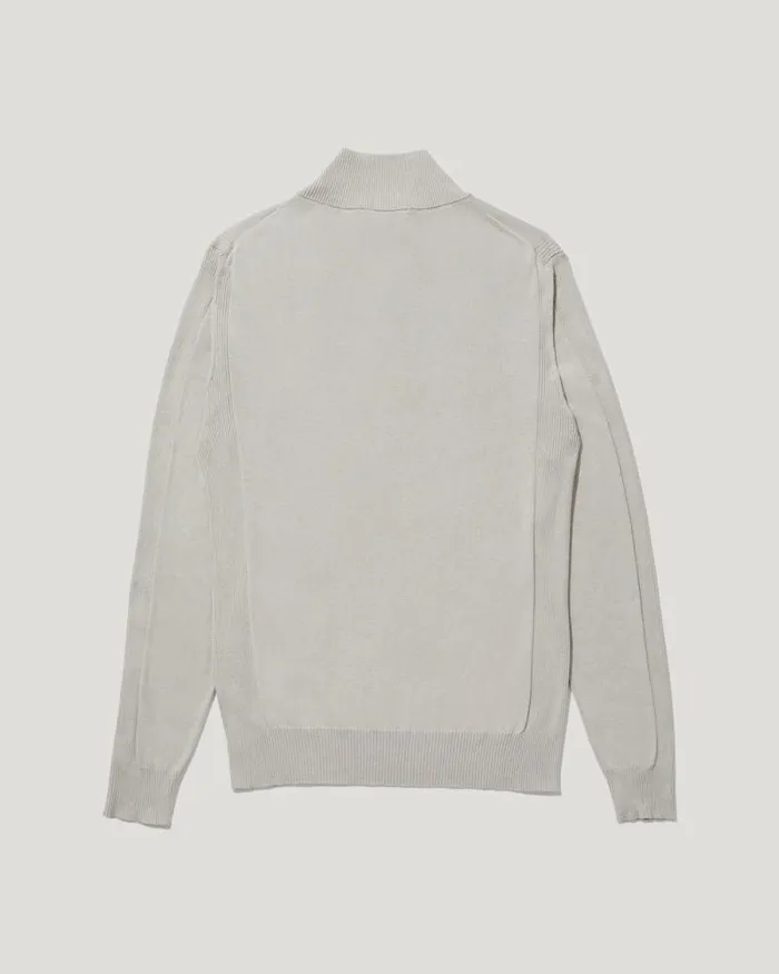 Knitwear Men Belstaff Challenger Quarter Zip Knit Harbour Grey Knitwear Men Belstaff Challenger Quarter Zip Knit Harbour Grey
