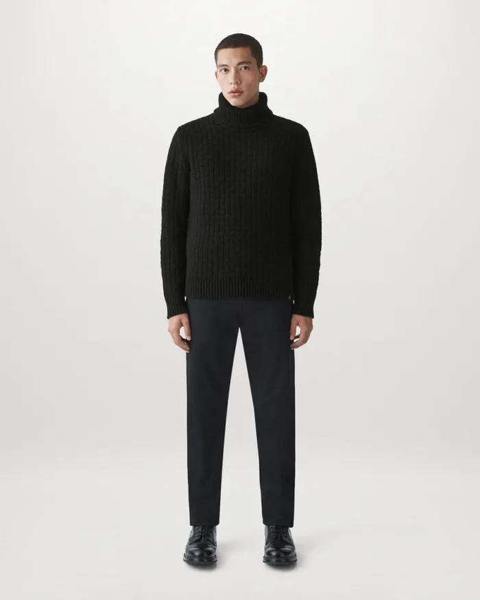 Knitwear Men Belstaff Steerage Roll Neck Jumper Black Knitwear Men Belstaff Steerage Roll Neck Jumper Black