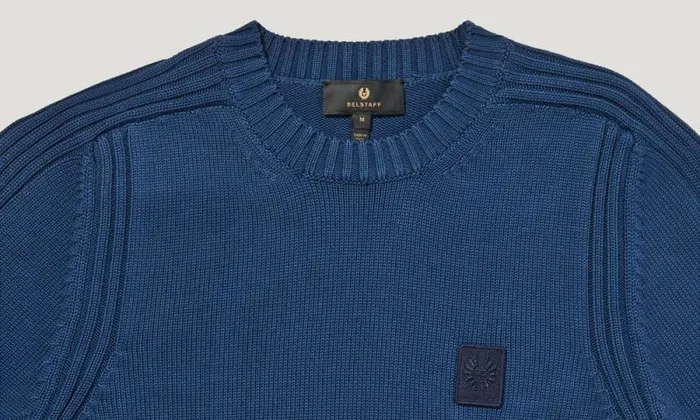 Knitwear Men Belstaff Watch Crewneck Jumper Dark Insignia Blue Knitwear Men Belstaff Watch Crewneck Jumper Dark Insignia Blue
