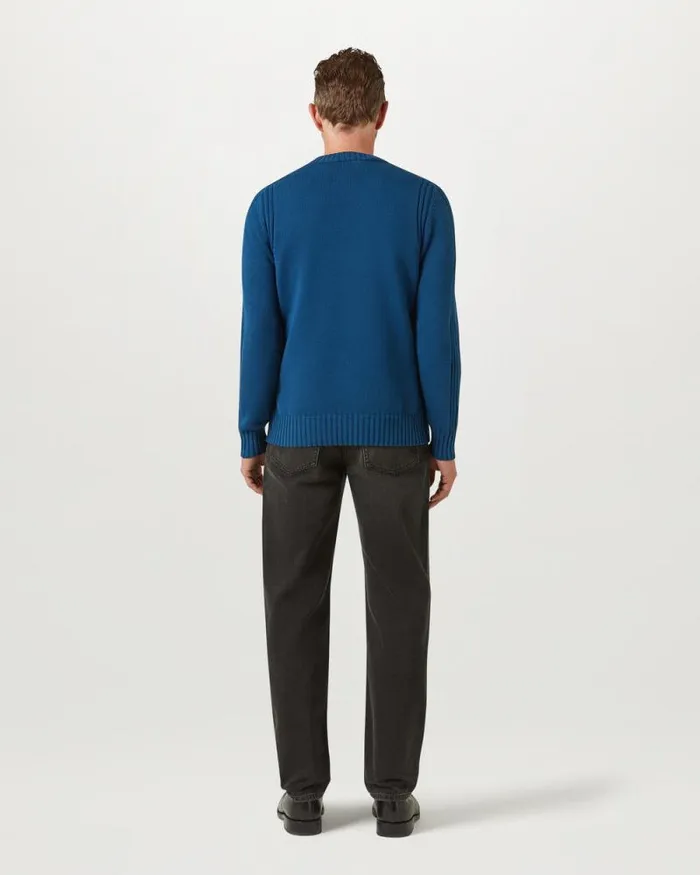 Knitwear Men Belstaff Watch Crewneck Jumper Dark Insignia Blue Knitwear Men Belstaff Watch Crewneck Jumper Dark Insignia Blue