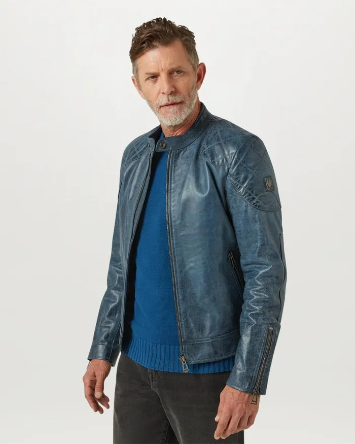 Knitwear Men Belstaff Watch Crewneck Jumper Dark Insignia Blue Knitwear Men Belstaff Watch Crewneck Jumper Dark Insignia Blue