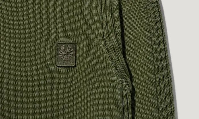 Knitwear Men Belstaff Watch Crewneck Jumper Dark Surplus Green Knitwear Men Belstaff Watch Crewneck Jumper Dark Surplus Green