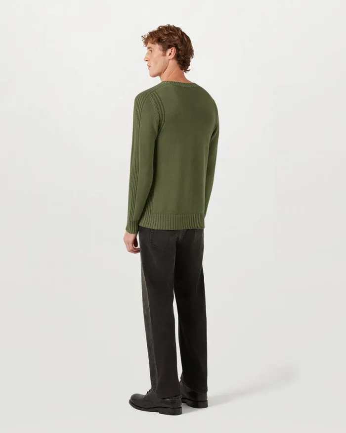 Knitwear Men Belstaff Watch Crewneck Jumper Dark Surplus Green Knitwear Men Belstaff Watch Crewneck Jumper Dark Surplus Green