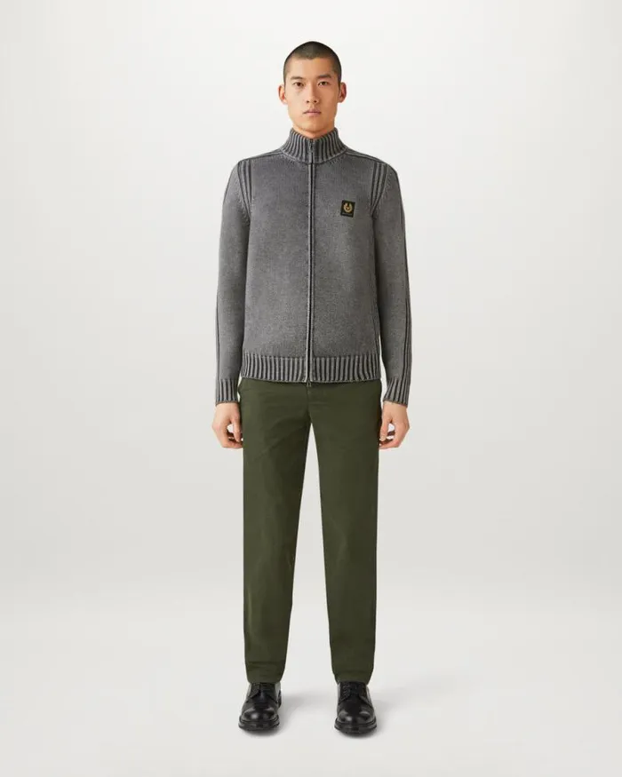 Knitwear Men Belstaff Watch Zip Cardigan Forge Grey Knitwear Men Belstaff Watch Zip Cardigan Forge Grey