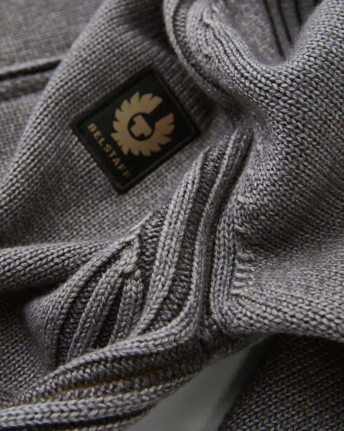 Knitwear Men Belstaff Watch Zip Cardigan Forge Grey Knitwear Men Belstaff Watch Zip Cardigan Forge Grey