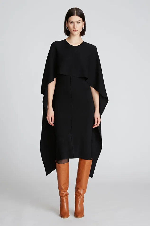 Knitwear Women Halston Amal Dress In Merino Wool Black