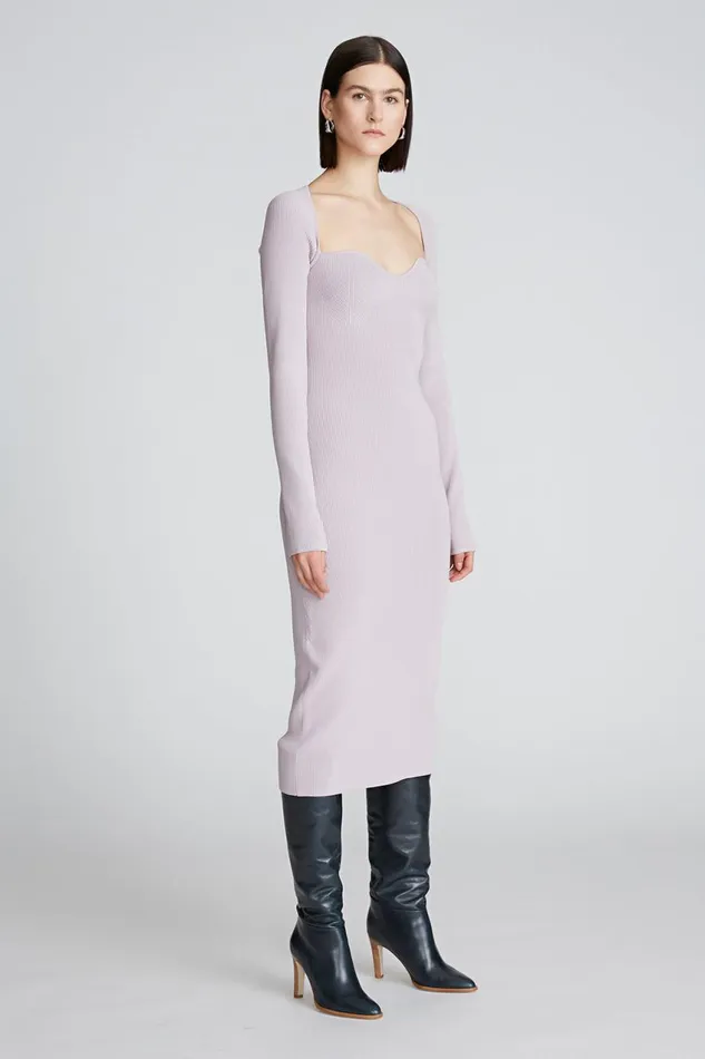 Knitwear Women Halston Sawyer Dress In Matte Viscose Light Plum Knitwear Women Halston Sawyer Dress In Matte Viscose Light Plum