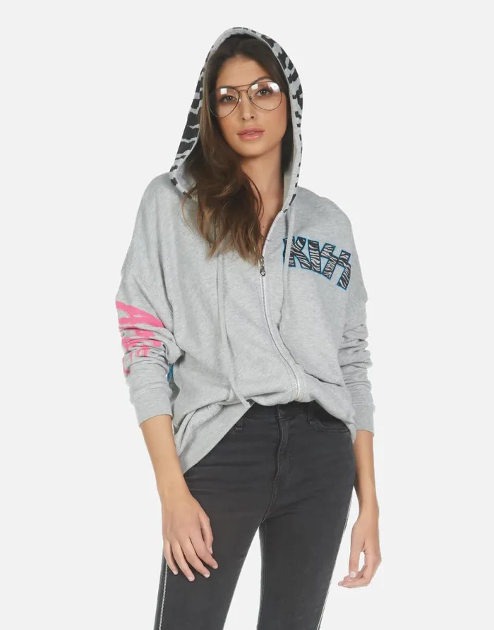 Koa KISS Animalize Heather Grey Women039s Lauren Moshi Hoodies