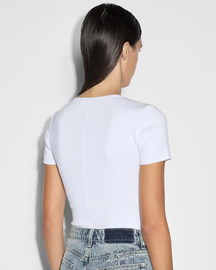 Ksubi 2 Charm Ss Tee White Womens Tops