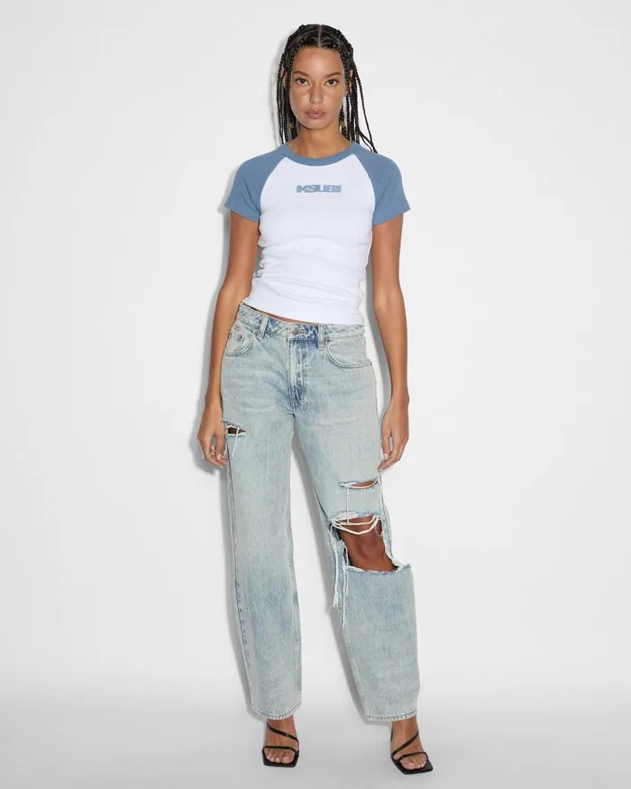 Ksubi Brooklyn Jean Worn Thrashed Womens Straight