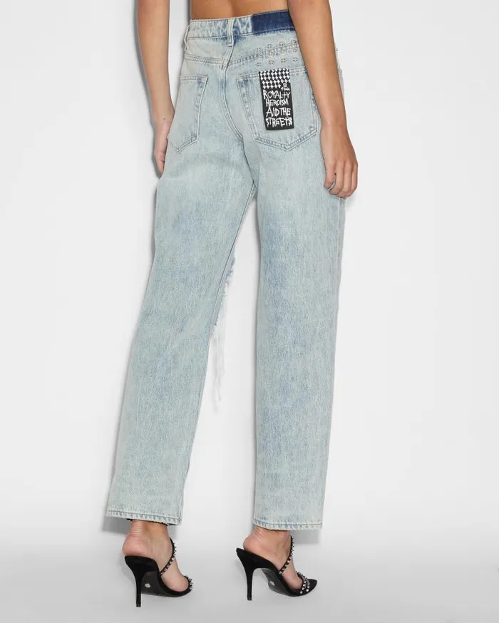Ksubi Brooklyn Jean Worn Thrashed Womens Straight