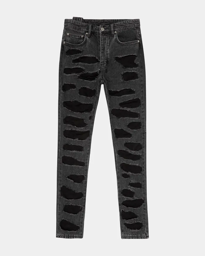 Ksubi Chitch Shredded Black Mens Skinny