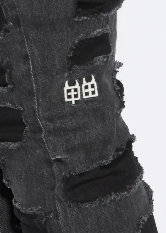 Ksubi Chitch Shredded Black Mens Skinny
