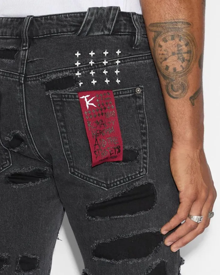 Ksubi Chitch Shredded Black Mens Skinny