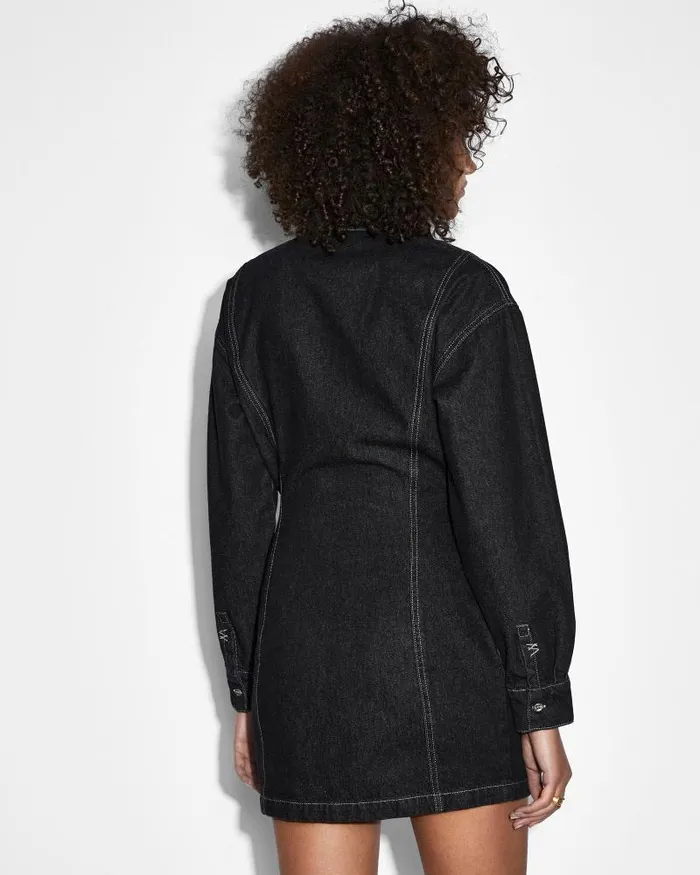 Ksubi Cutout Shirt Dress Midnight Womens Dresses