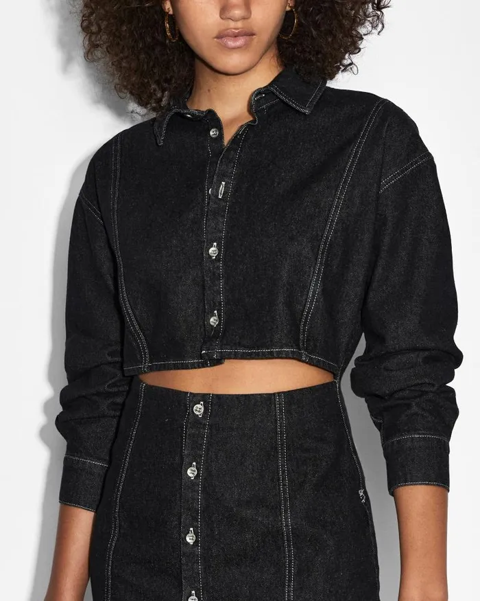 Ksubi Cutout Shirt Dress Midnight Womens Dresses