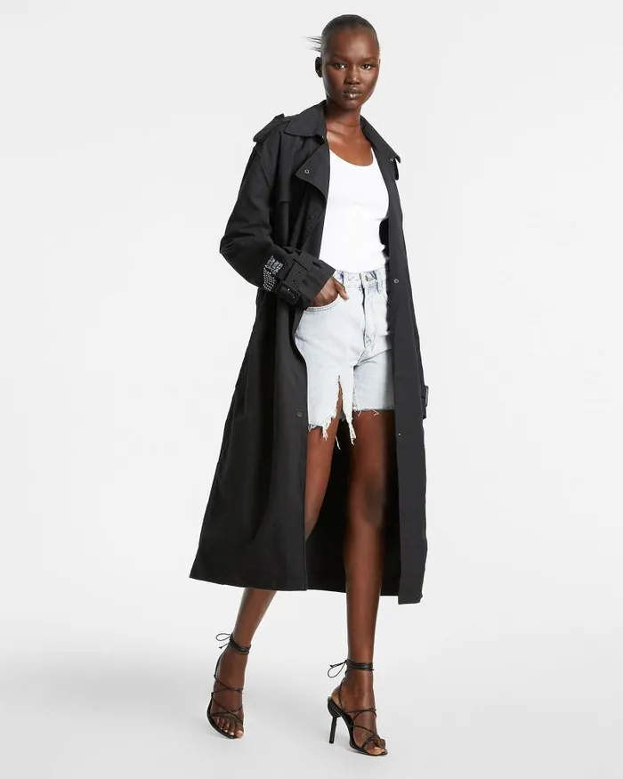 Ksubi Cypher Trench Coat Black Womens Jackets