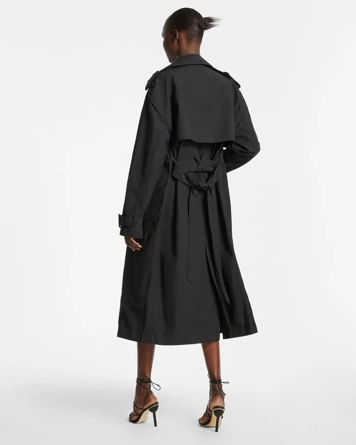 Ksubi Cypher Trench Coat Black Womens Jackets