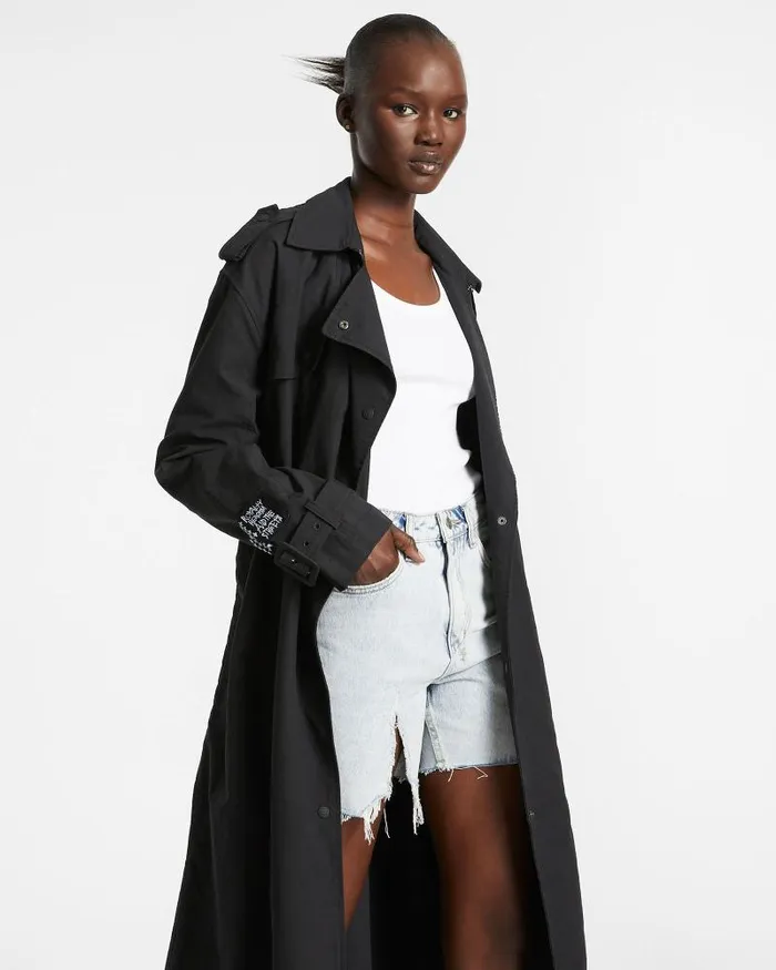 Ksubi Cypher Trench Coat Black Womens Jackets