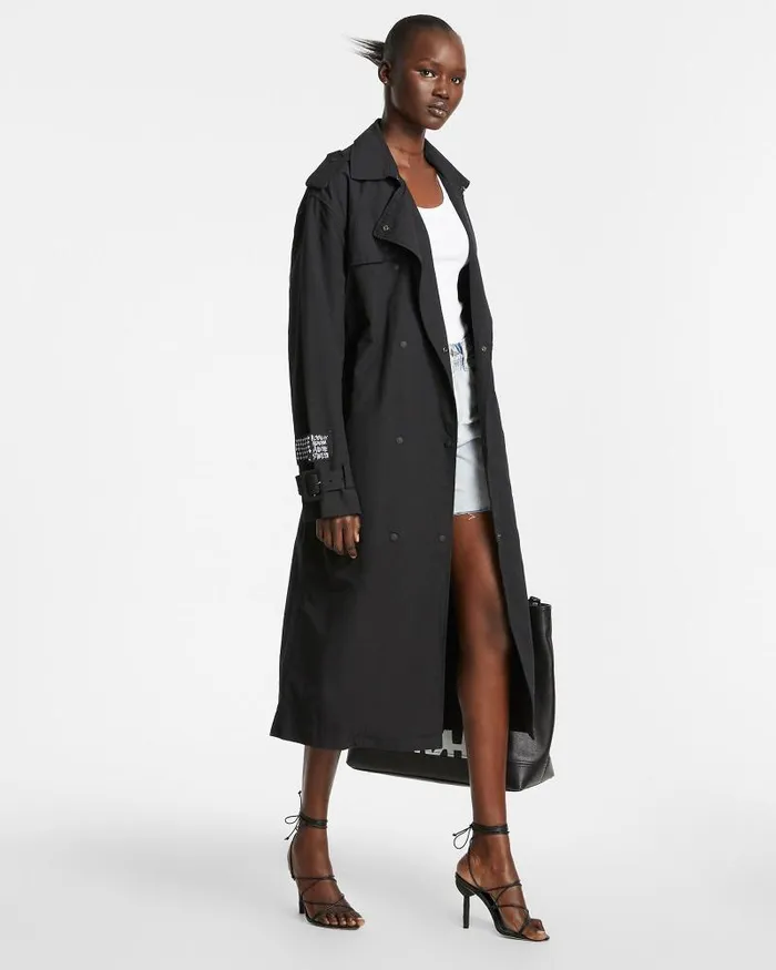 Ksubi Cypher Trench Coat Black Womens Jackets