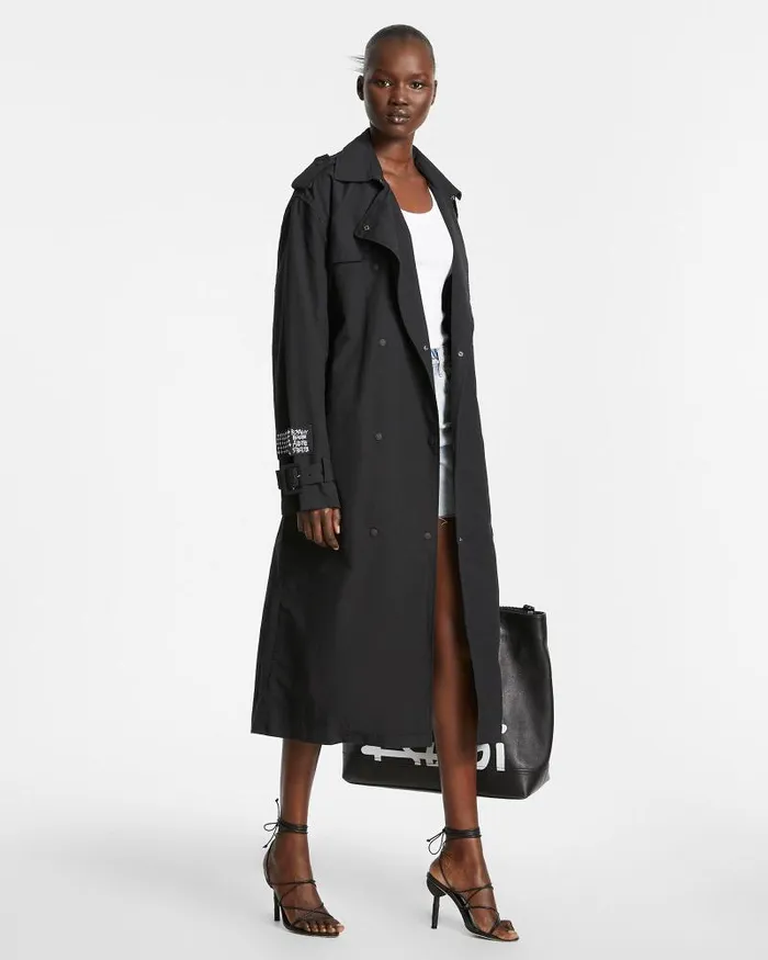 Ksubi Cypher Trench Coat Black Womens Jackets