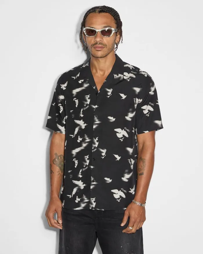 Ksubi Flight Resort Ss Shirt Black Mens Shirts