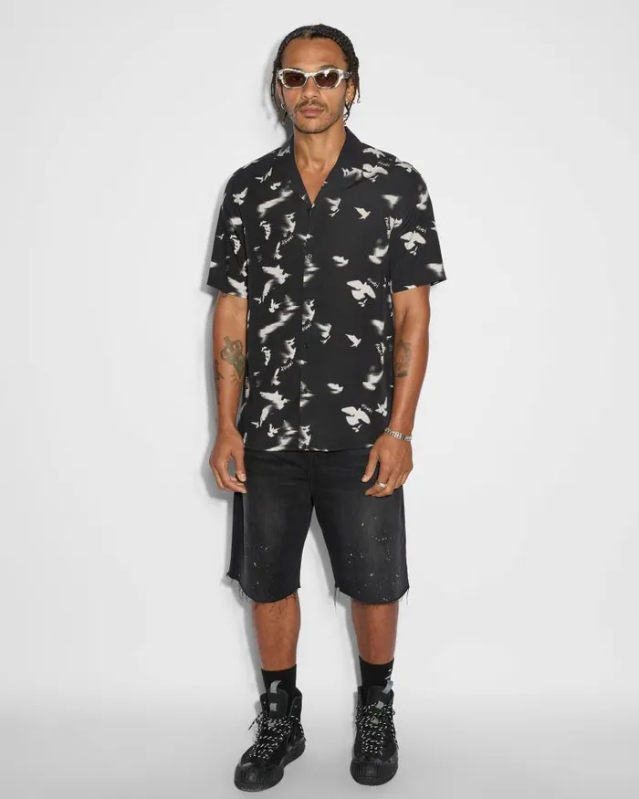 Ksubi Flight Resort Ss Shirt Black Mens Shirts
