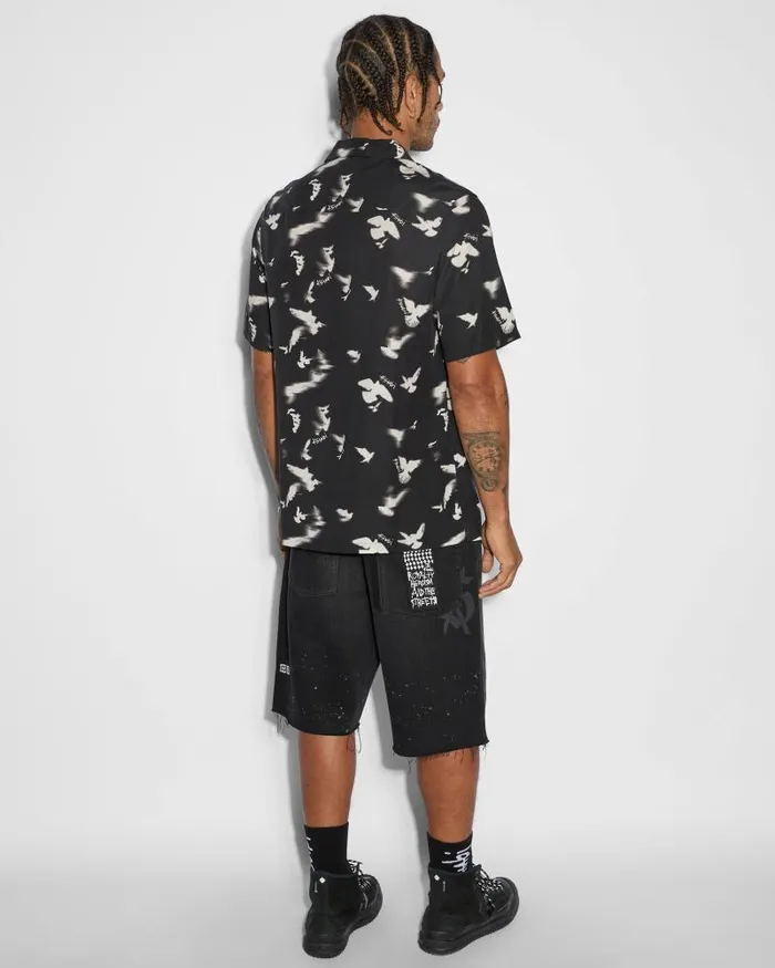 Ksubi Flight Resort Ss Shirt Black Mens Shirts