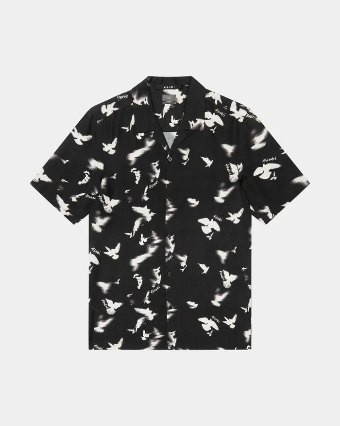 Ksubi Flight Resort Ss Shirt Black Mens Shirts