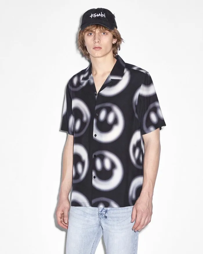 Ksubi Happy Resort Ss Shirt Black Mens Shirts