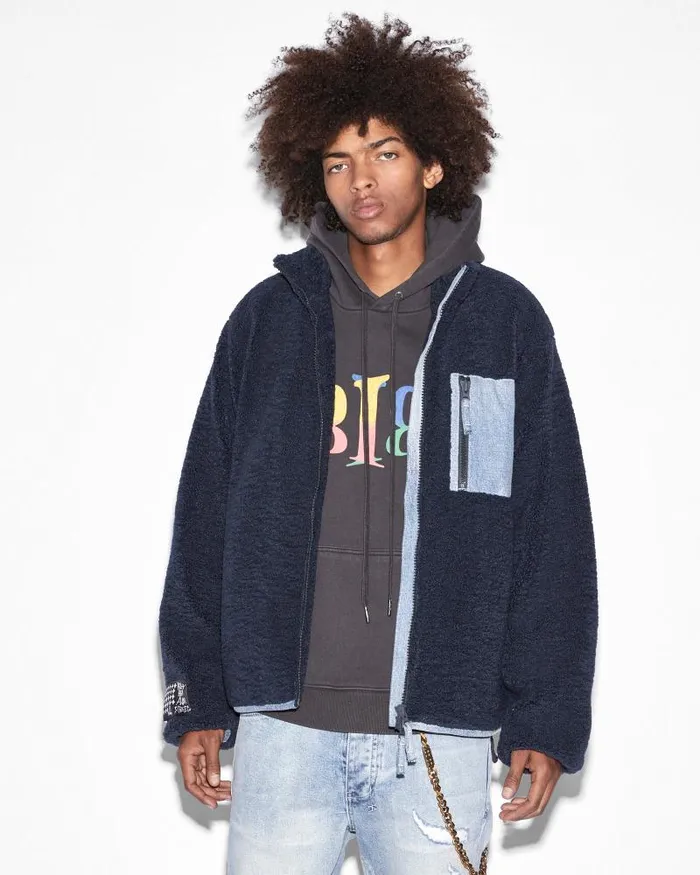 Ksubi Icebreaker Zip Thru Punk Navy Mens Jackets