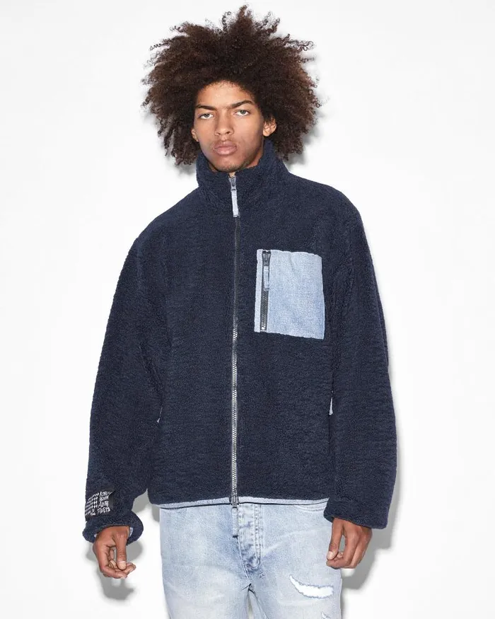 Ksubi Icebreaker Zip Thru Punk Navy Mens Jackets