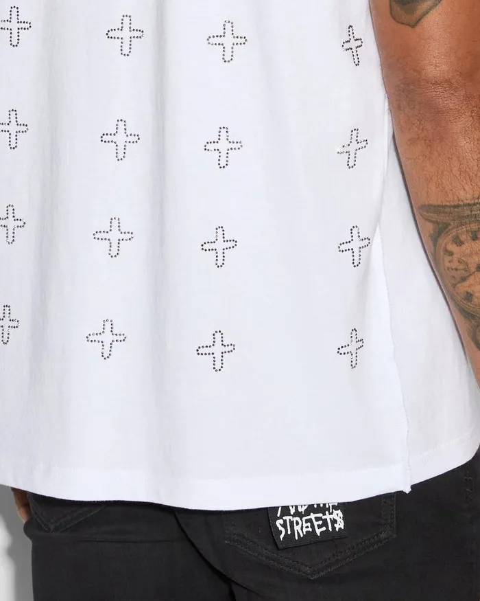 Ksubi Krystal Bling Kash Ss Tee White Mens TShirts