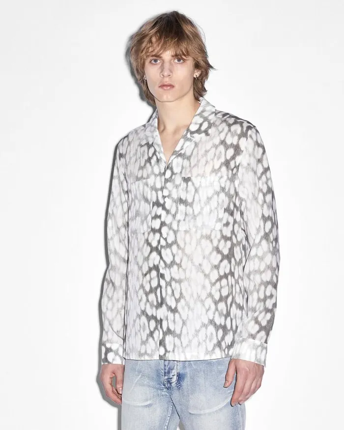 Ksubi Leo Portal Resort Ls Shirt Grey Mens Shirts