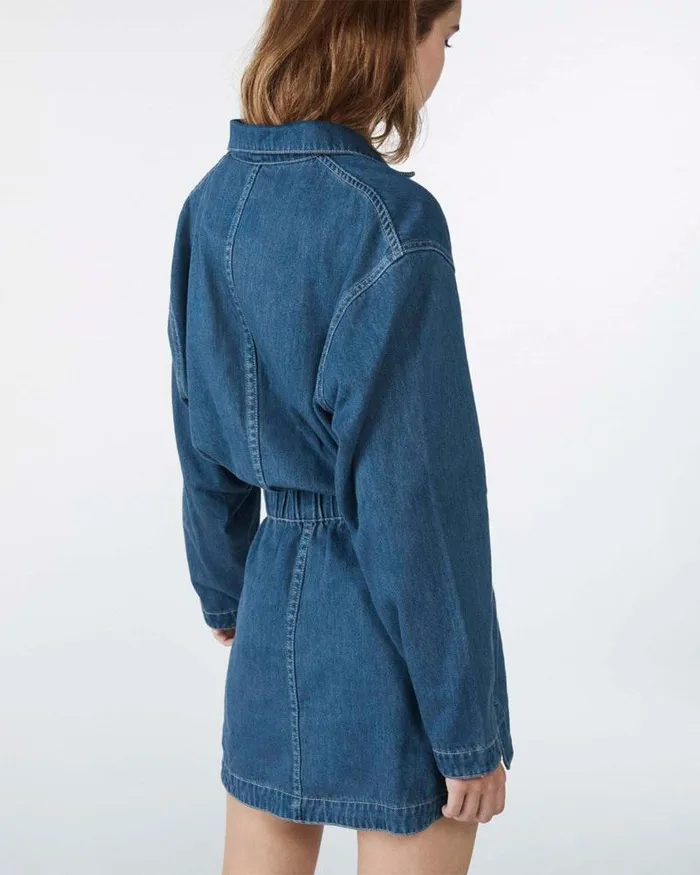 Ksubi Manifesto Shirtdress Steel Blue Womens Dresses