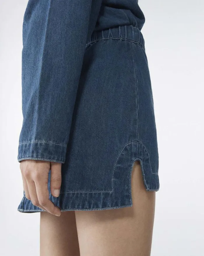 Ksubi Manifesto Shirtdress Steel Blue Womens Dresses