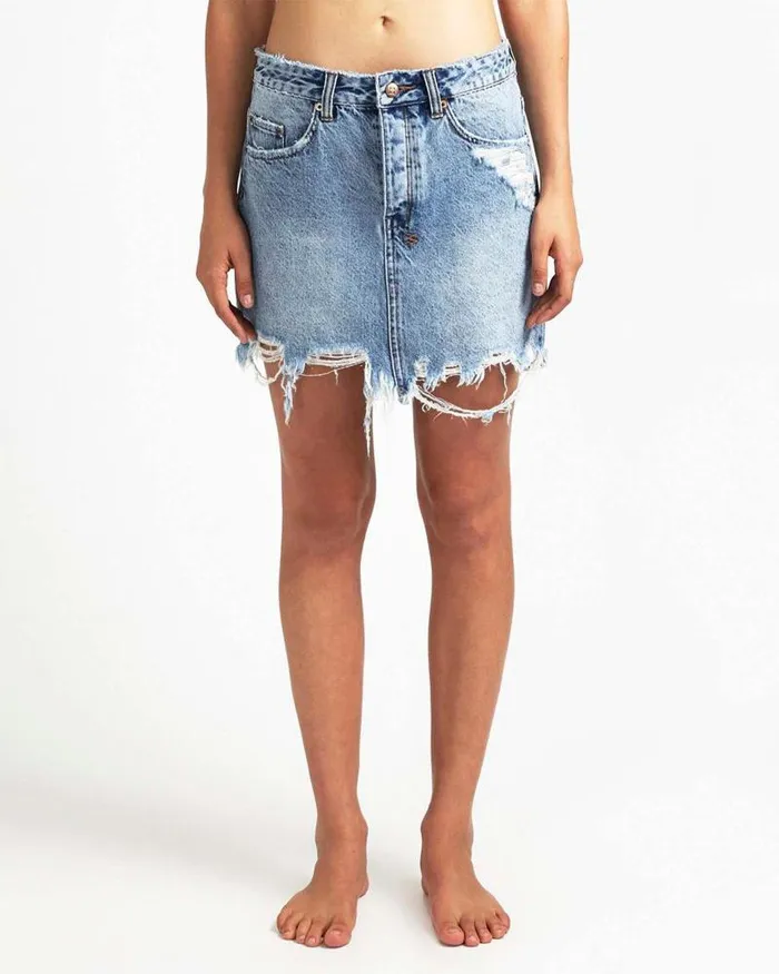 Ksubi Mini Moss Super Freak Womens Denim Skirts