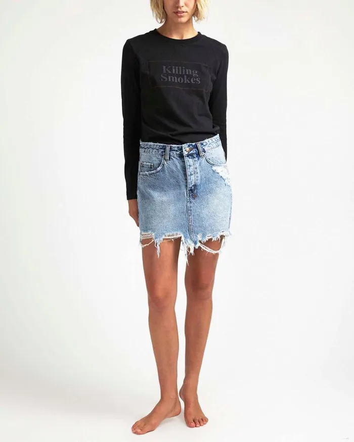 Ksubi Mini Moss Super Freak Womens Denim Skirts