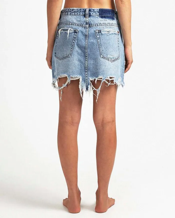 Ksubi Mini Moss Super Freak Womens Denim Skirts