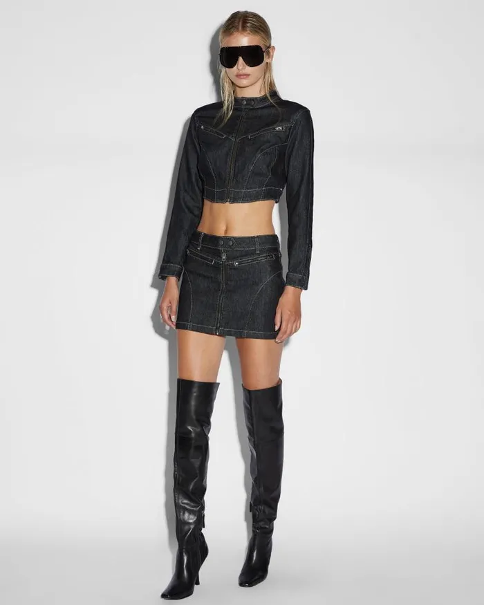 Ksubi Paradigm Crop Jacket Midnight Womens Jackets