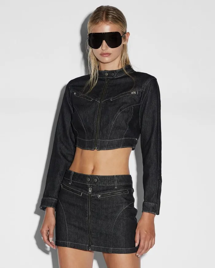 Ksubi Paradigm Crop Jacket Midnight Womens Jackets