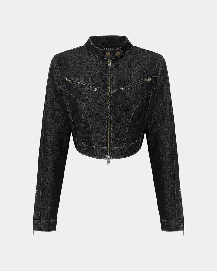 Ksubi Paradigm Crop Jacket Midnight Womens Jackets