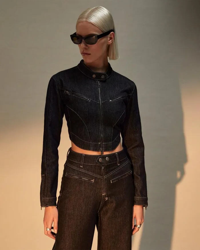 Ksubi Paradigm Crop Jacket Midnight Womens Jackets