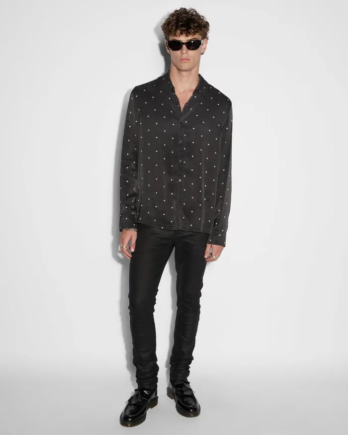 Ksubi Polka Plus Ls Shirt Black Mens Shirts