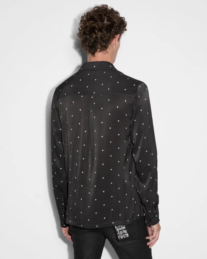 Ksubi Polka Plus Ls Shirt Black Mens Shirts