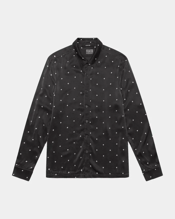 Ksubi Polka Plus Ls Shirt Black Mens Shirts