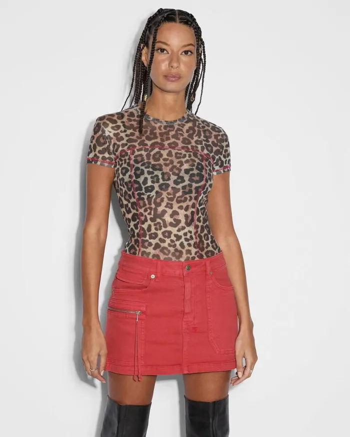 Ksubi Rampant Mesh Ss Tee Multi Womens Tops
